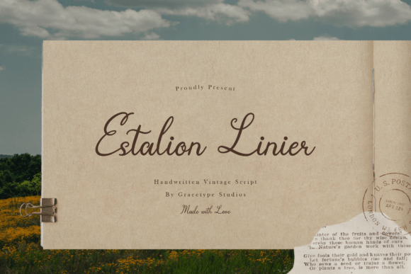 Estalion Linier: Capturing the Nostalgic Charm of a Handwritten Letter
