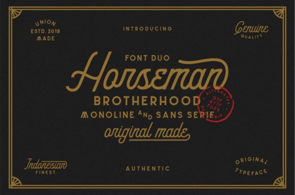 Horseman: A Funky Vintage Script with Modern Flair