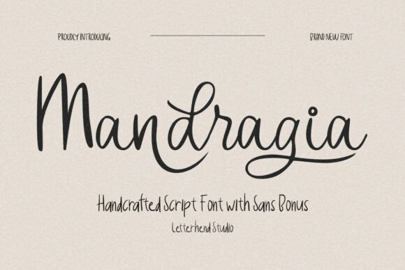 Mandragia: A Handcrafted Script Font for Authentic Brands